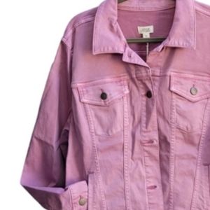 - A.N.A Pink Denim Long Sleeve Jacket Sz XL